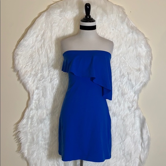 Susana Monaco Dresses & Skirts - Susana Monaco Blue Overlay Dress